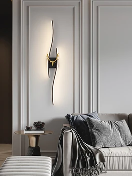 Šiuolaikinių LED Siena Lempos Kambarį Miegamojo Sienos Sconce Patalpų Apšvietimas Namų Dekoro Šviesos Rungtynių Aukso Juodas drugelis dizainas