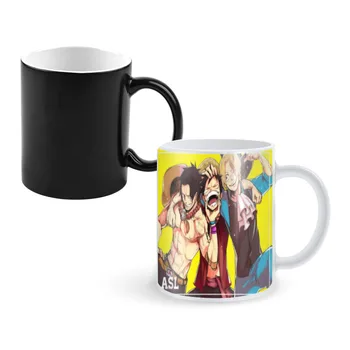 Naujas Dizainas, Japonų One Piece Anime Kūrybiškumą Spalvų Kaita puodelis puodelis Karštos Kavos Puodelio Pusryčių Puodelis puodelis Draugas Atostogų Dovanų