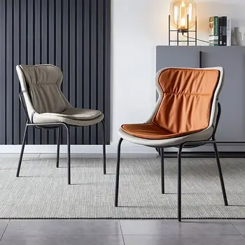Modernus Minimalistinis Metalo Valgomojo Kėdės, Valgomojo Kambario Nordic Dizainas Šviesos Prabanga Kambarį Buitiniai Baldai Kėdės Atlošas