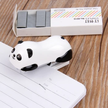 Mini Panda Siūti, Nustatyti Popieriaus, Segtuvų Per 1000pcs Kabės Office Mokyklos Tiekimo qiang