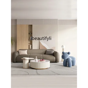 Modernios Šviesos Prabanga Sofa-lova, Gyvenamasis Kambarys Mažas Butas Naujos italijos Pirmas Sluoksnis karvės odos Pilnas Odos Sofos kambarį apdaila