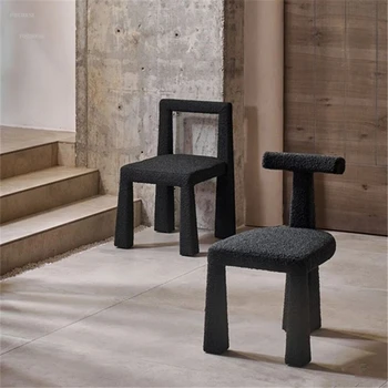 Nordic Light Luxury Fabric Valgomojo Kėdės Modernūs Virtuvės Baldai Kinijos Retro Kėdė Dizaineris Kavos Parduotuvė Atlošas Valgomojo Kėdės