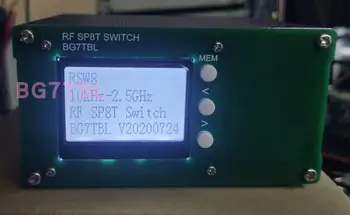 Pagal BG7TBL LCD 10KHz-2.5 GHz SP8T Vieno poliaus aštuonių mesti jungiklis, CNC jungiklis, programos valdomas jungiklis, 8 pasirinkite 1 jungiklis