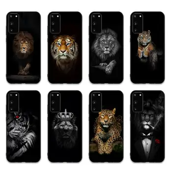 Gyvūnų Tigras, Liūtas, Telefono dėklas, skirtas Samsung S10 21 20 9 8 plius lite S20 UlTRA 7edge