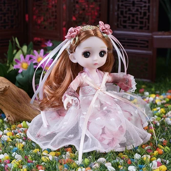 17CM Senovės Kinų Kostiumas Lėlė Princesė Vestuvių Suknelė Mažai Princesė Mergina Žaislas, Lėlė Lėlė Žaisti Namuose, Vaidmenį Vaidina Lėlės