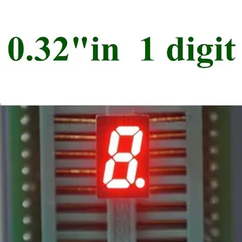 20PCS 1 Bit 7 Segmentų RAUDONAS LED Ekranas 0.32 colių Skaitmeninio Vamzdžių Plastiko, Metalo Bendro anodo(Nixie vamzdis)