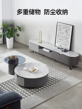 Shuang Hu baldai, šiferis, TV spintelė modernūs, prabangūs italijos kambarį buitinių paprastas apvalus kavos staliukas derinys 318