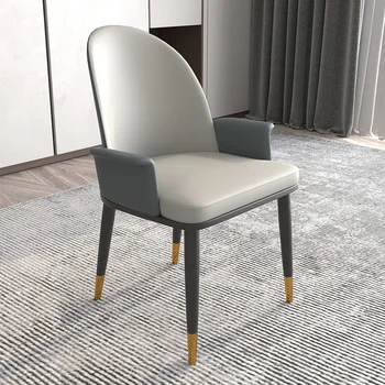 Šviesos prabanga valgomojo kėdės, minimalistinio modernaus minimalistinio anglies plieno koja priėmimo ir derybų kėdės už namų ūkio vartojimui
