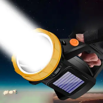 LED Nešiojamų Žibintų USB Kišeninis Prožektorius Saulės Žibintų Prožektorius Žibintuvėlis Su šoniniu Šviesos Vandeniui 18650 Lauko