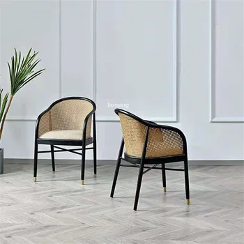Užsakymą Medžio Masyvo Valgomojo Kėdės Kinijos Atgal Prabangos Rotango Kėdės Kūrybinis Dizainas Paprastas Virtuvės Fotelis Valgomojo Baldai
