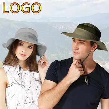 Unisex Spausdinimo Logotipas Reguliuojamas Kibiro Kepurę Lauko Vyrų Kvėpuojantis Akių Pločio Kraštų Anti Uv Sklendė Žvejys Skrybėlės, Sulankstomas Panama Kepurė