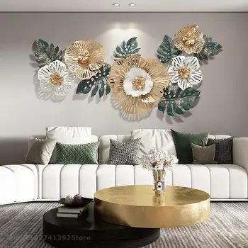 Sofa Fone, Sienų Apdaila Dažymas Kambarį High-end Atmosferos Kaustytomis Geležies Abstrakčiai Sienos Kabo Gėlės