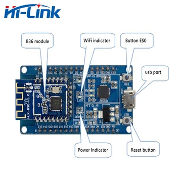 Nemokamas Pristatymas Hi-Link pigių įterptųjų UART-WIFI modulis rinkinys valdybos HLK-B36 serial port WIFI paramos Ali debesys ir Tuya debesis