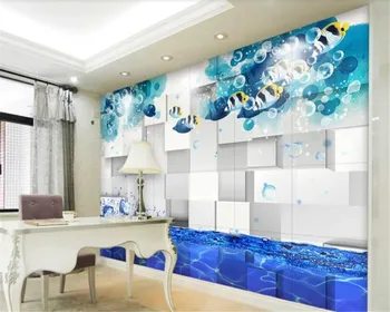beibehang Tapetai, vaikų kambarys povandeninio pasaulio tropinių žuvų tapetai, TV foną namų dekoro foto tapetai