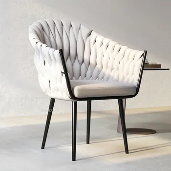 Šiuolaikinės Dizaineris Valgomojo Kėdės, Kėdžių Atlošas Šiaurės Lauko Valgomojo Kėdės Balkone Namų Cadeira Gyvenimo Kambario Baldai