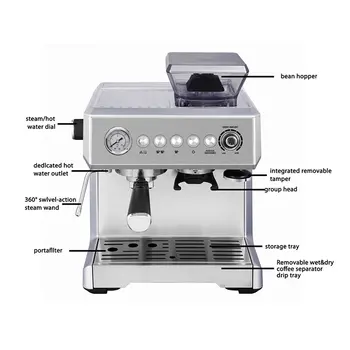 cafetera originalus prekybos Namų expresso komercinių elektros express kavos virimo aparatas espreso kavos aparatas su malūnėlis