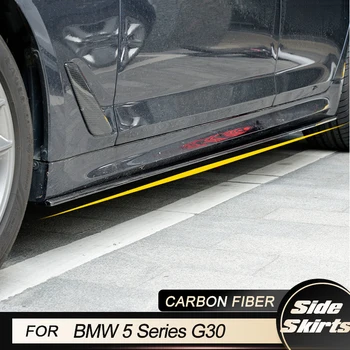 Slenksciai Kūno Rinkinys, skirtas BMW 5 Serijos G30 M Sport Sedanas 4 Durų 2017-2020 Automobilio Kėbulo Rinkiniai slenksciai Prijuostė Lūpų Anglies Pluošto / FRP