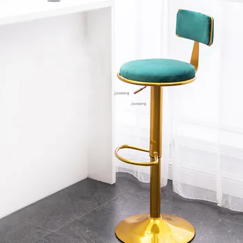 Šiaurės aksomo Dizaino Baro Kėdės prabangus Aukso Pasukti Kėlimo Baro Kėdės Kūrybos Namų Baldai, Kavinė, Restoranas Aukštos baro Taburetės
