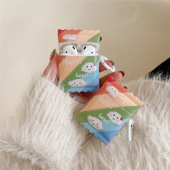 Korėjos Mielas Saldainiai debesis 3D Saldainių Pakuotės Maišelis Ausinės Atveju Airpods Pro 2 paketų prižiūrėtojų raktinę Apsauginis Dangtelis Airpods 3
