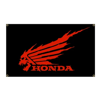 90x150cm Hondas Juoda Sparnus Motociklo Vėliavos Apdailos Reklama Gobelenas FLAGCORE