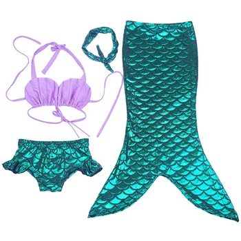 Vaikų Mergaičių Plaukimo Undinėlės Uodega Undinėlės Kostiumu Cosplay Vaikų maudymosi kostiumėlį Princesė Suknelė su Plaukimo Drabužiai