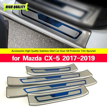 Automobilių Durų Slenksčio Apdaila Nusitrinti Plokštė Sveiki Pedalo Raštas Padengti Nerūdijančio Plieno Užpakalyje Apsaugas Mazda CX-5 CX5 2017 m. 2018 m. 2019 m.