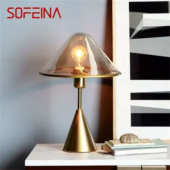 SOFEINA Šiaurės Auksas Stalo Lempa Šiuolaikinės Kūrybinis Dizainas LED Stalas Šviesos Namuose Miegamojo Puošmena