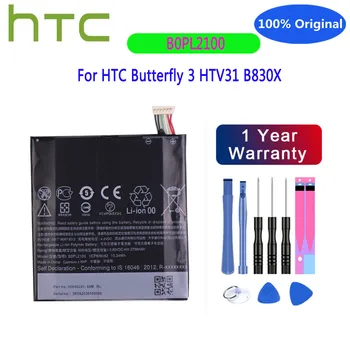 100% Originalus Naujas BOPL2100 Aukštos Kokybės Baterija HTC Butterfly 3 HTV31 B830X B0PL2100 SmartPhone Baterija, Bateria 2700mAh