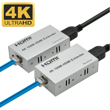4K HDMI extender pagal cat5e/6 kabelis 60M HDMI 4K extender 