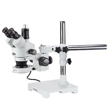 AmScope 3,5 X-90X Trinokulinis Zoom Stereo Mikroskopas w Bumas Stovas + 80 LED Šviesos