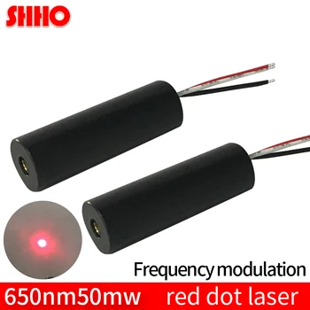 Dažnio moduliavimo 650nm 50mw red dot lazerio modulis D10mm PWM vairuotojo raudonas taškas 0 hz-58KHz TTL dot šviesos pritaikoma