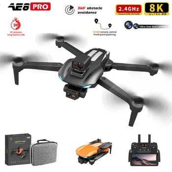 AE8 Pro Drone 8K HD Dual Camera GPS Kliūčių Vengimo Padėties nustatymo Brushless Variklio Profesinės aerofotografija RC Quadcopter