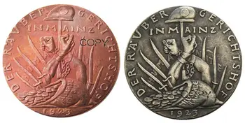 VOKIETIJA 1923 m., Plėšikas Teismo 100% Vario arba Sidabro Padengtą Kopijuoti Monetas