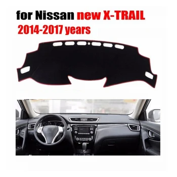Automobilio prietaisų skydelio dangtelį kilimėlis Nissan Naują X-Trail 2014-2017 metų kairės rankos ratai dashmat trinkelėmis brūkšnys apima prietaisų priedai