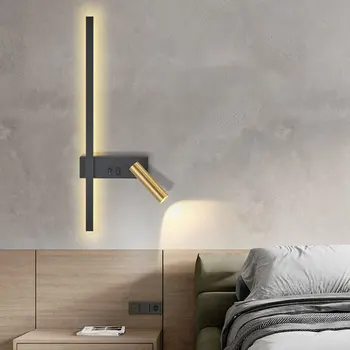 Sienos lempa Šiaurės modernios LED minimalistinio gyvenamasis kambarys sofos fono sienos dekoratyvinės šviesos Žibintas prabanga kūrybos miegamojo lovos l