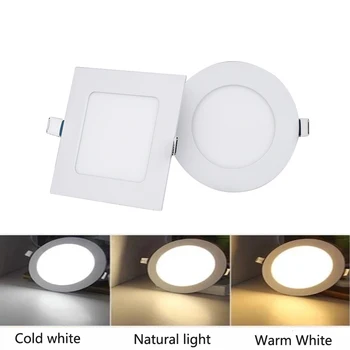 5VNT LED Downlight Embedded Lubų Lempa 6W 9W 12W 15W šviesos srautą galima reguliuoti Šviesumą/Šaltai Balta/Šiltai Balta Led Panel Šviesos AC 110V, 220V