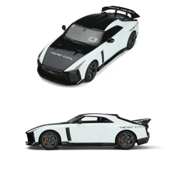 HeyToys GT Dvasia 1/18 Nissan GT-R50 pagal Italdesign Bandymo Automobilių Balta GT853 DieCast Modelio Automobilių Surinkimo Limited Edition Žaislas Automobilis