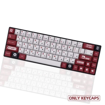 139-raktas, Raudona Ir Balta Mašina Vyšnia Aukštis PBT Keycaps Už GMK61/64/68/84/87/96/fl980/104/108 Mechaninė Klaviatūra Keycap