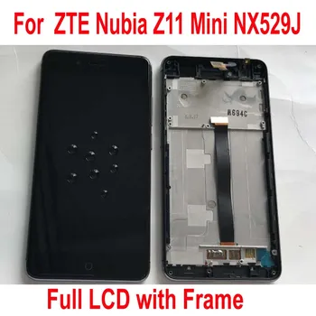 100% Garantijos, Darbo LCD ekranas, Jutiklinis ekranas skaitmeninis keitiklis komplektuojami su rėmo ZTE Nubija Z11 Mini NX529J Stiklo Jutiklis