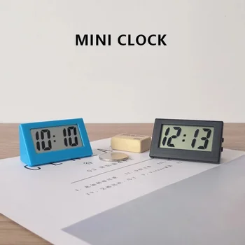 Elektroninis Laikrodis Stalinis Mini LCD Skaitmeninis Laikrodis, Paprastas Maži Elektroniniai Laikrodžiai Studentas Egzamino Išjungti Darbalaukio Skaitmeniniai Laikrodžiai