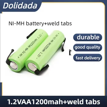 Batterie NiMH 1.2 V AA 1200mAh, Avec Cosse De Soudage Supilkite Radijo réveil, Jeu Video, Détecteur De Fumée Sans Fil