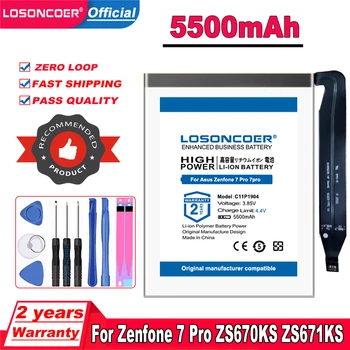 LOSONCOER 5500mAh C11P1904 Baterija ASUS Zenfone 7 Pro ZS670KS ZS671KS Mobiliojo Telefono ZS670kI ZS671kl