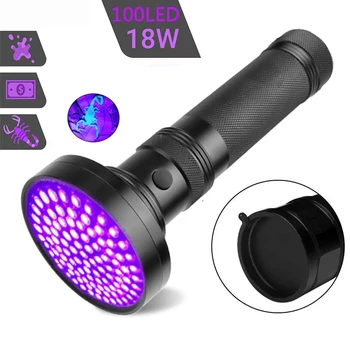 UV 100LED Edc Šviesiai Violetinės Šviesos Blacklights 395nm Ultravioletinių Nešiojamas Kišeninis Žibintuvėlis LED Žibintuvėlis Detektorius, skirtas Naminių gyvūnų Šlapime