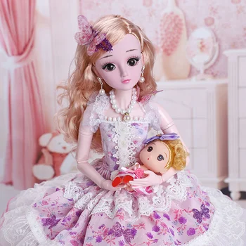 60cm gražus princesė lėlės suknelė drabužius 1/3 BJD doll 20 bendroji gražus golden princess plaukų naujas dovana mergaitė