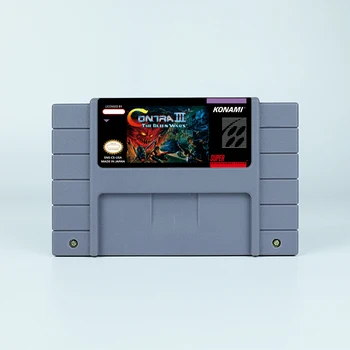 Veiksmo Žaidimas Contra III - Užsienietis Karai - JAV ar EUR versija Kasetę galima SNES Žaidimų Konsolės