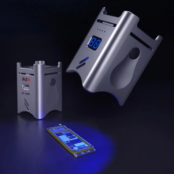 UV Greitai Kietinimo Lempa, Built-in Baterijos LED Ultravioletinė Šviesa Mobilaus Telefono Plokštės Žalia Aliejus, UV Klijai Gydant Įrankiai Su Ventiliatoriumi
