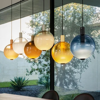 STICK NIUANSAS pakabukas šviesos Gradientas stiklo kamuolys žibintai Šiaurės Patalpų decorcreative, valgomasis, miegamasis kambarys vaikams dizaino lempa