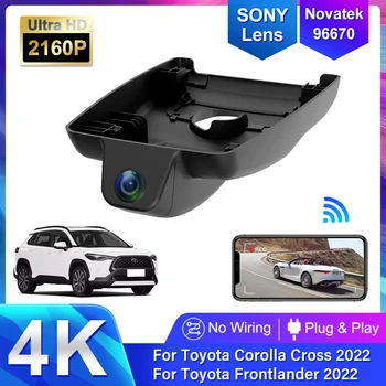 Naujas ! 4K Automobilių DVR Wifi Vaizdo įrašymo Brūkšnys Cam Kamera Toyota Frontlander / Corolla Kryžiaus 2021 2022 Plug and Play UHD DashCam