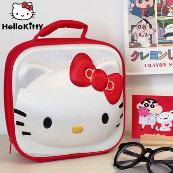 Sanrio 3D Hello Kitty Kuromi Kosmetikos Atvejais Moterims Užtrauktukas Mados Y2k Makiažas Lauke Animacinių filmų Tinklinio Aikštė Krepšys, Lagaminas Kelionės