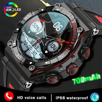 IP68 Vandeniui Sporto Smart Watch Vyrų 700 mAh Baterija, Itin Ilgo Laukimo 1.43 colio AMOLED Ekraną, 